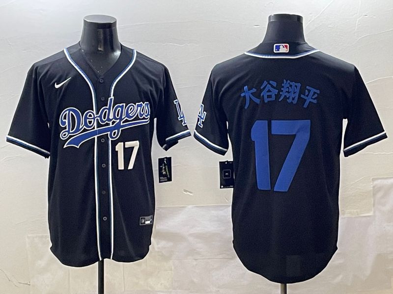 Men 2025 Los Angeles Dodgers #17 Ohtani Black Three generations Fashion Nike MLB Jersey style 2->los angeles dodgers->MLB Jersey